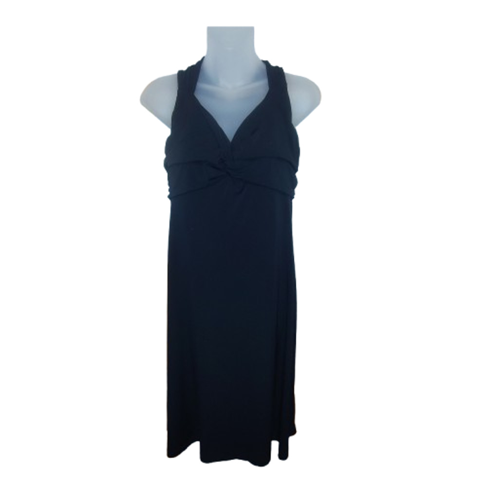 Lulus. Women’s Black Sleeveless Halter Knot Style Maxi Dress Size M BG28